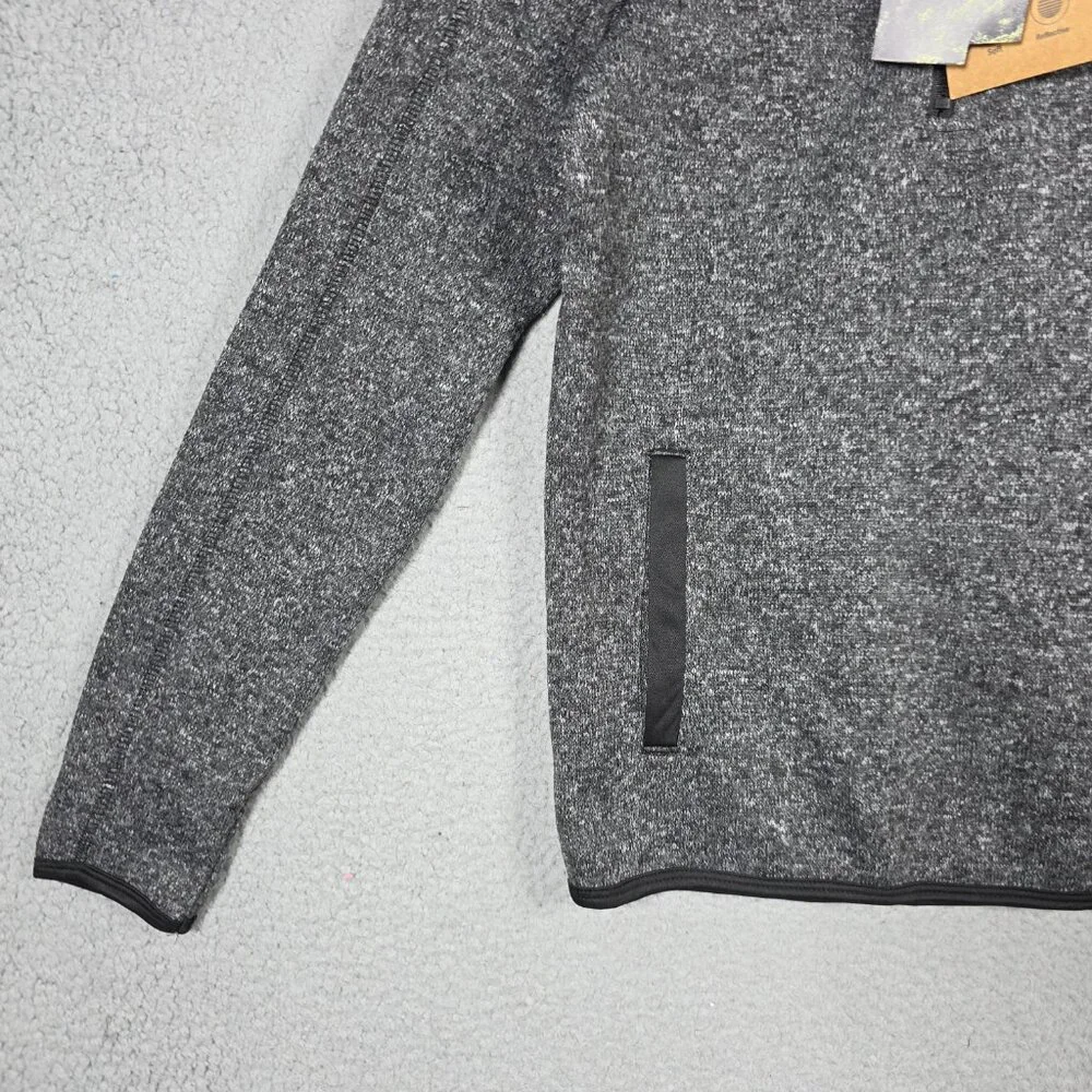 Avalanche Sweater Girls Size Large 14/16 Heathered Gray Fleece 1/4‎ Zip Pullover